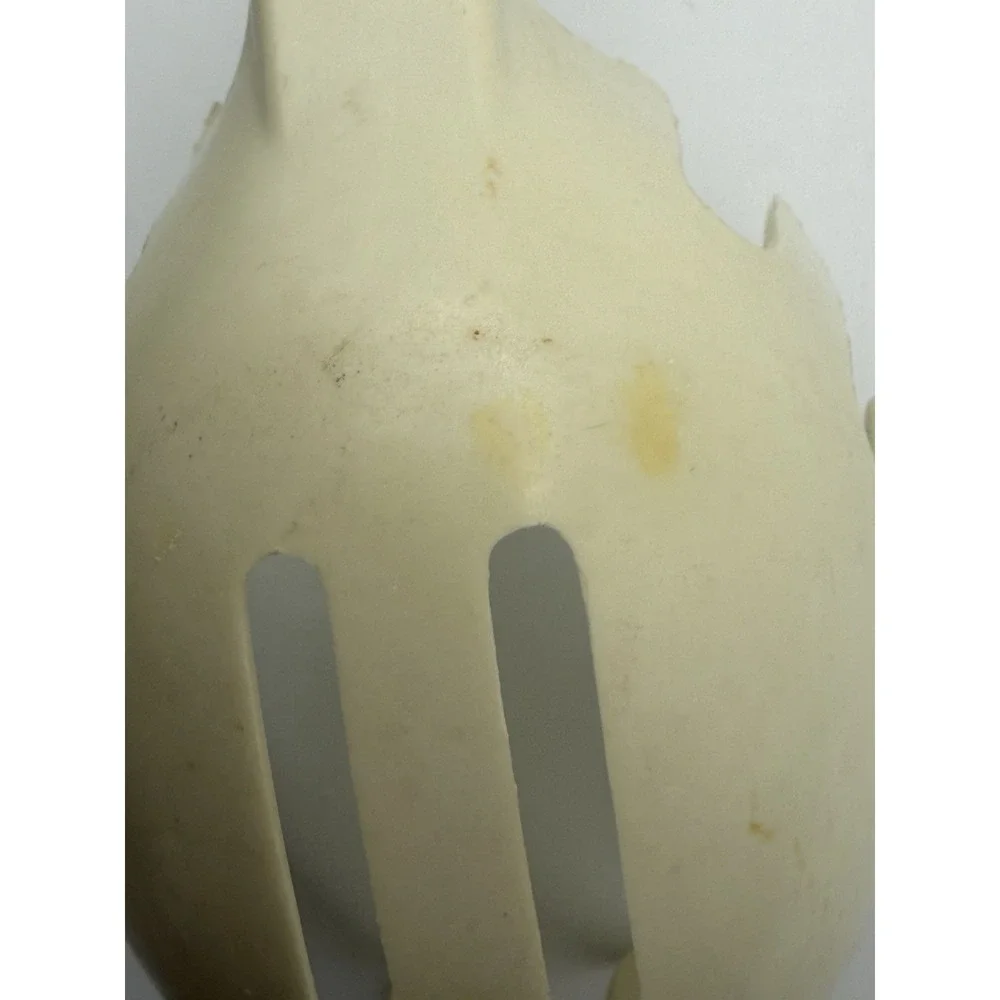 Ekco Style Slotted Pasta Spoon Vintage Almond And Chrome Serving Utensil